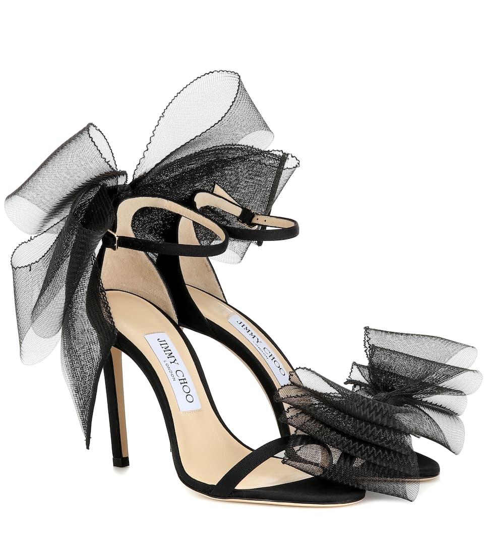 Jimmy Choo - Aveline 100 Embellished Sandals | ABOUT ICONS