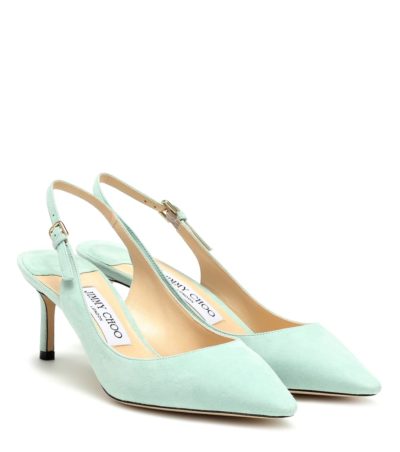 jimmy choo - erin 60 suede slingback pumps