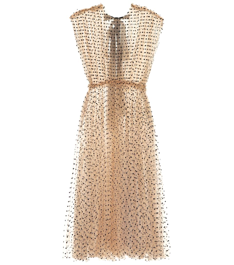 khaite polka dot dress