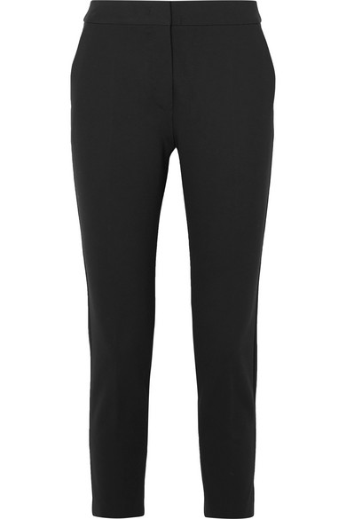 Max Mara - Pegno Cropped Stretch-Cady Slim-Leg Pants | ABOUT ICONS