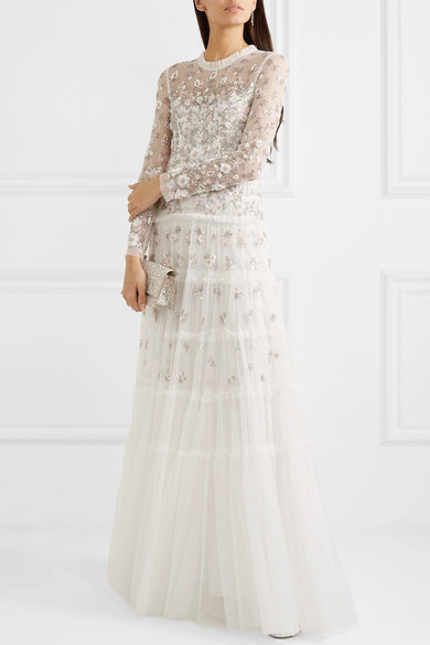 Needle & Thread - Ruffled Embellished Tulle Gown | ABOUT ICONS