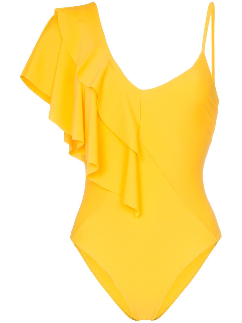 Paper London - Sollier One-Shoulder Ruffle Swimsuit | ABOUT ICONS