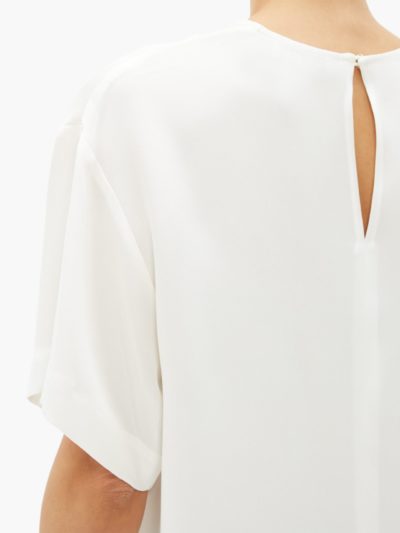 raey - long-line silk top - look