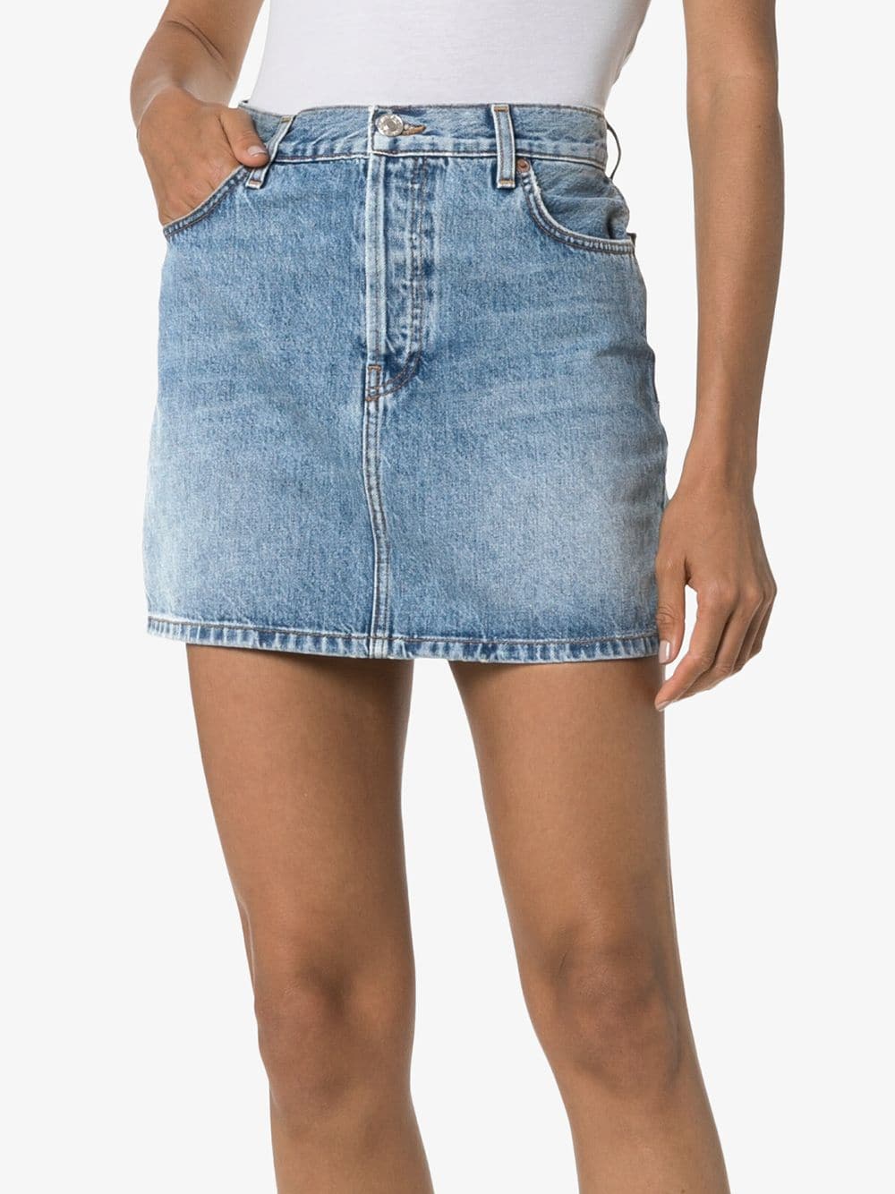Re/Done - Denim Mini Skirt | ABOUT ICONS