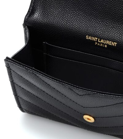 saint laurent - monogram small leather wallet - look