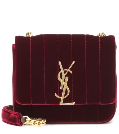 saint laurent - vicky small velvet shoulder bag