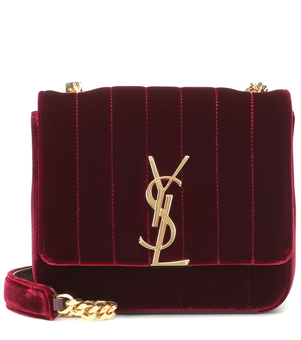 Saint Laurent - Vicky Small Velvet Shoulder Bag | ABOUT ICONS