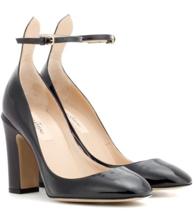 valentino - tan-go patent leather pumps