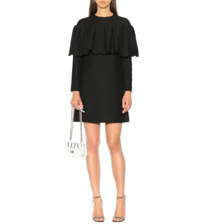 valentino - wool and silk crepe minidress - look