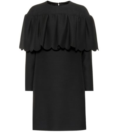 valentino - wool and silk crepe minidress