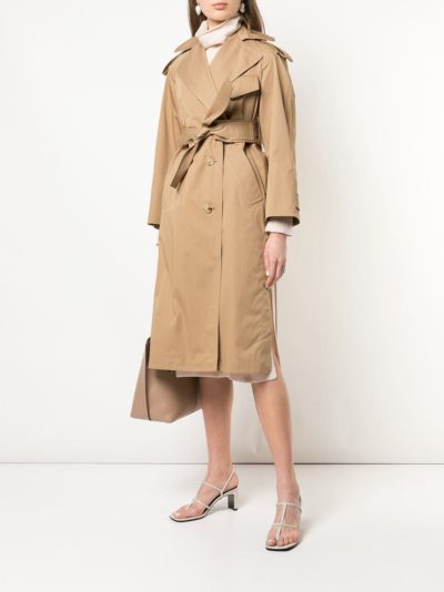 vince - belted trench coat - look