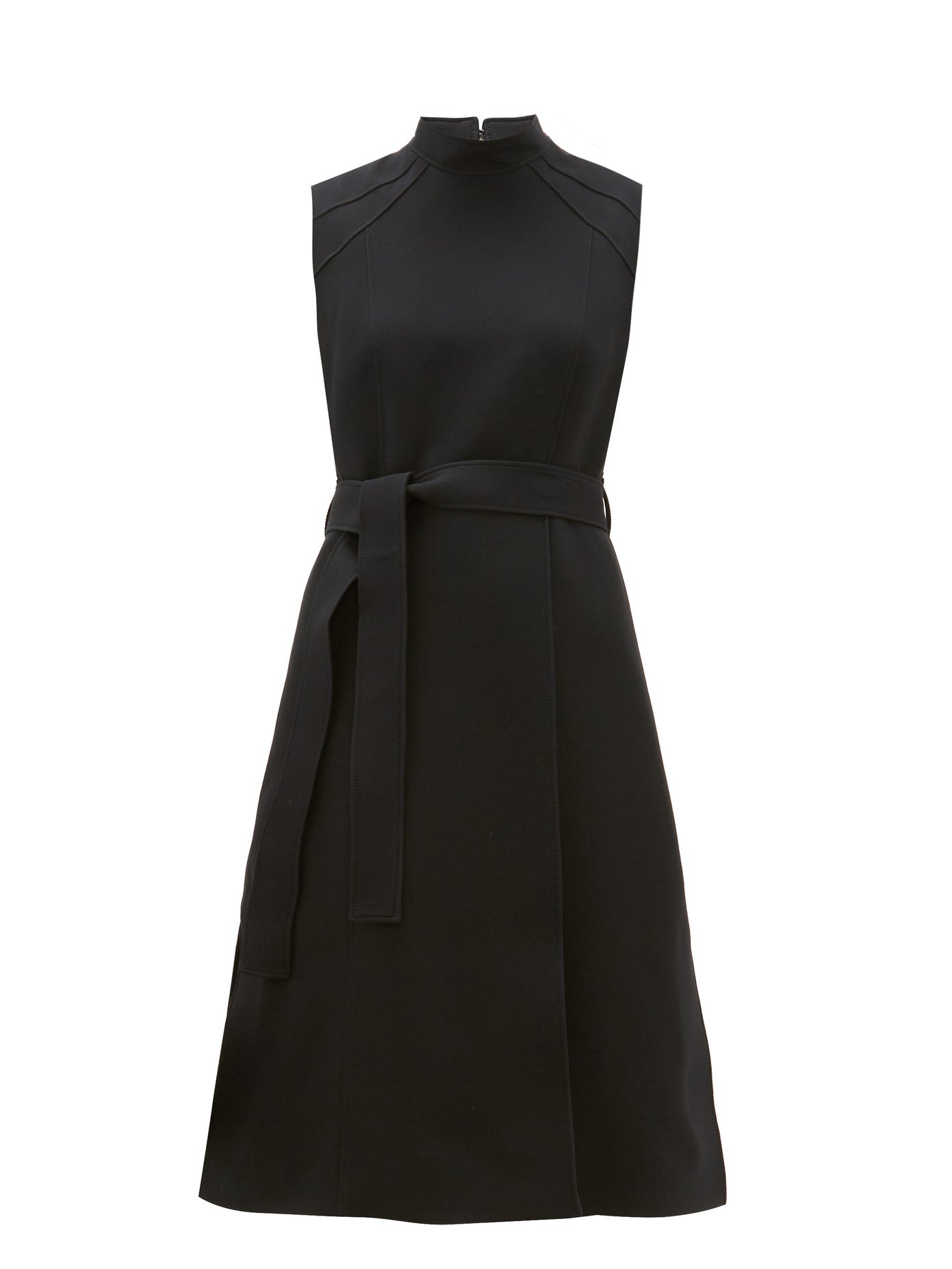 Burberry - High-Neck Belted Wool-Blend Dress | ABOUT ICONS