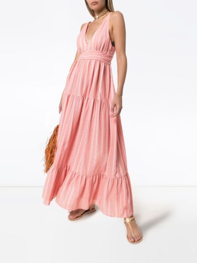 lemlem - taytu plunge-neck striped sundress - look