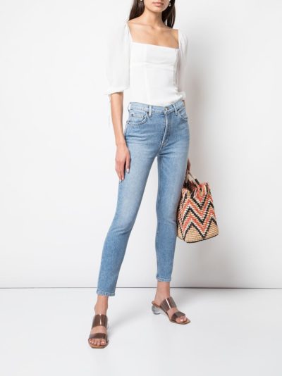 reformation - serena skinny cropped jeans - look