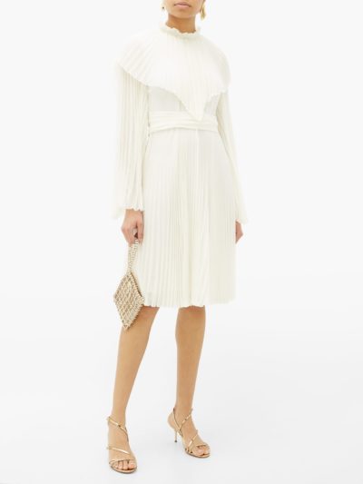 giambattista valli - pleated silk-chiffon dress - look