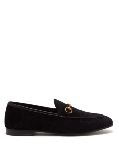 gucci - jordaan gg velvet loafers