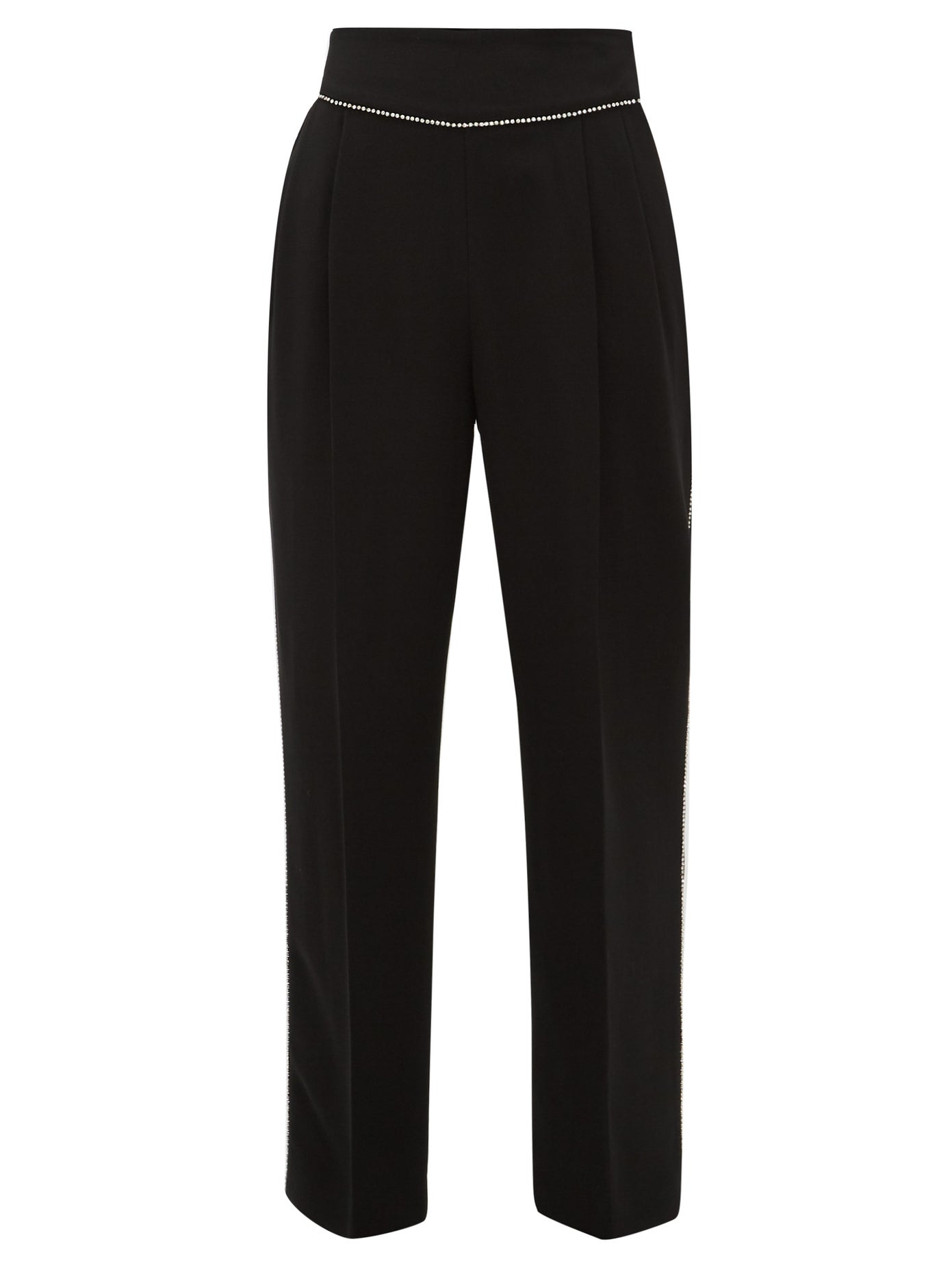 Msgm - Crystal-Trimmed Crepe Trousers | ABOUT ICONS