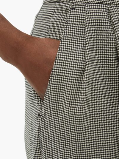 msgm - houndstooth wool-blend straight-leg trousers - look