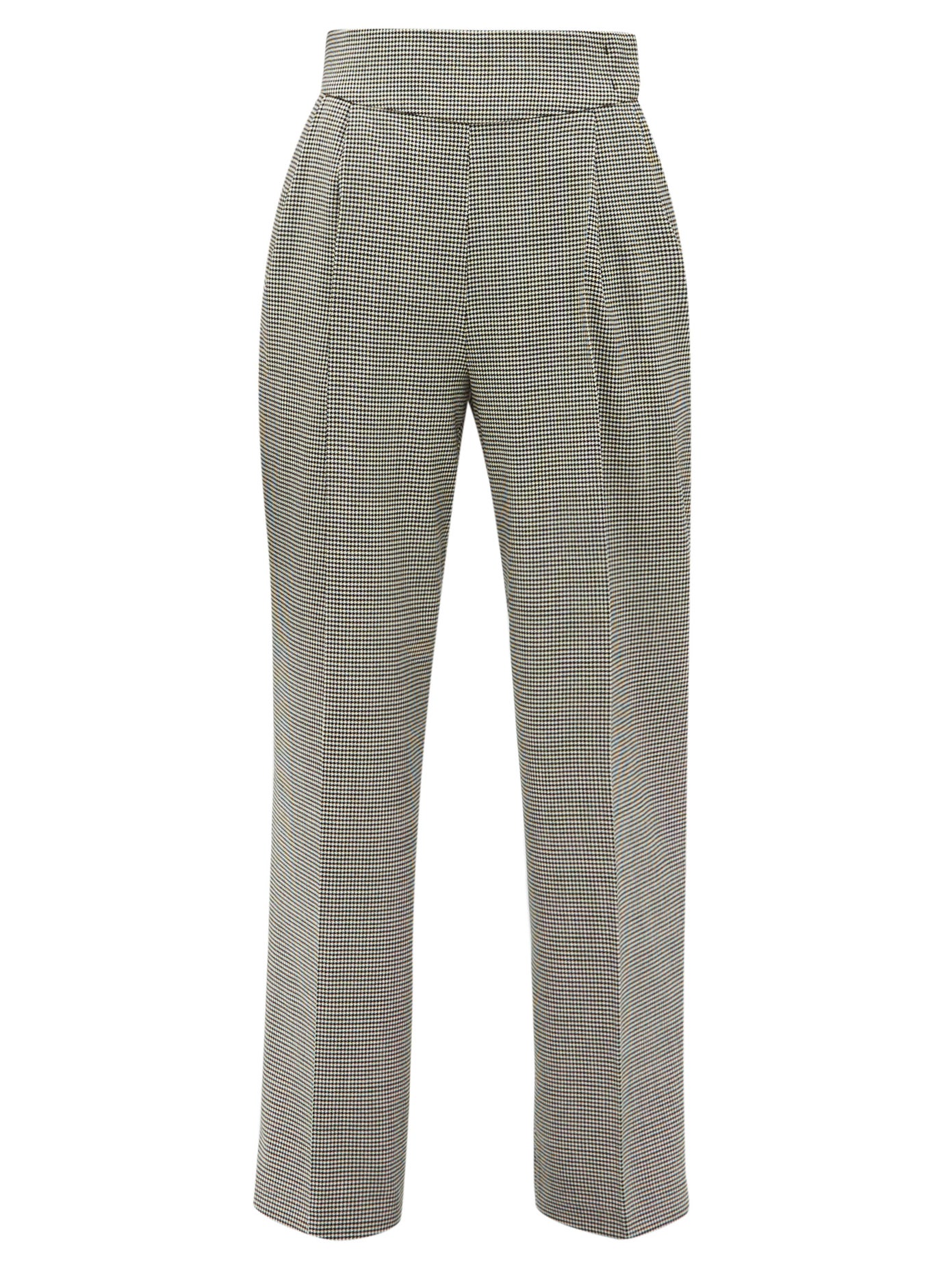 Msgm - Houndstooth Wool-Blend Straight-Leg Trousers | ABOUT ICONS