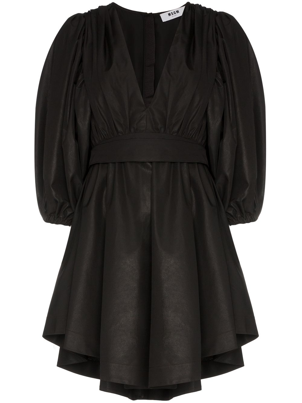 Msgm - Puff Sleeve Mini Dress - Black | ABOUT ICONS