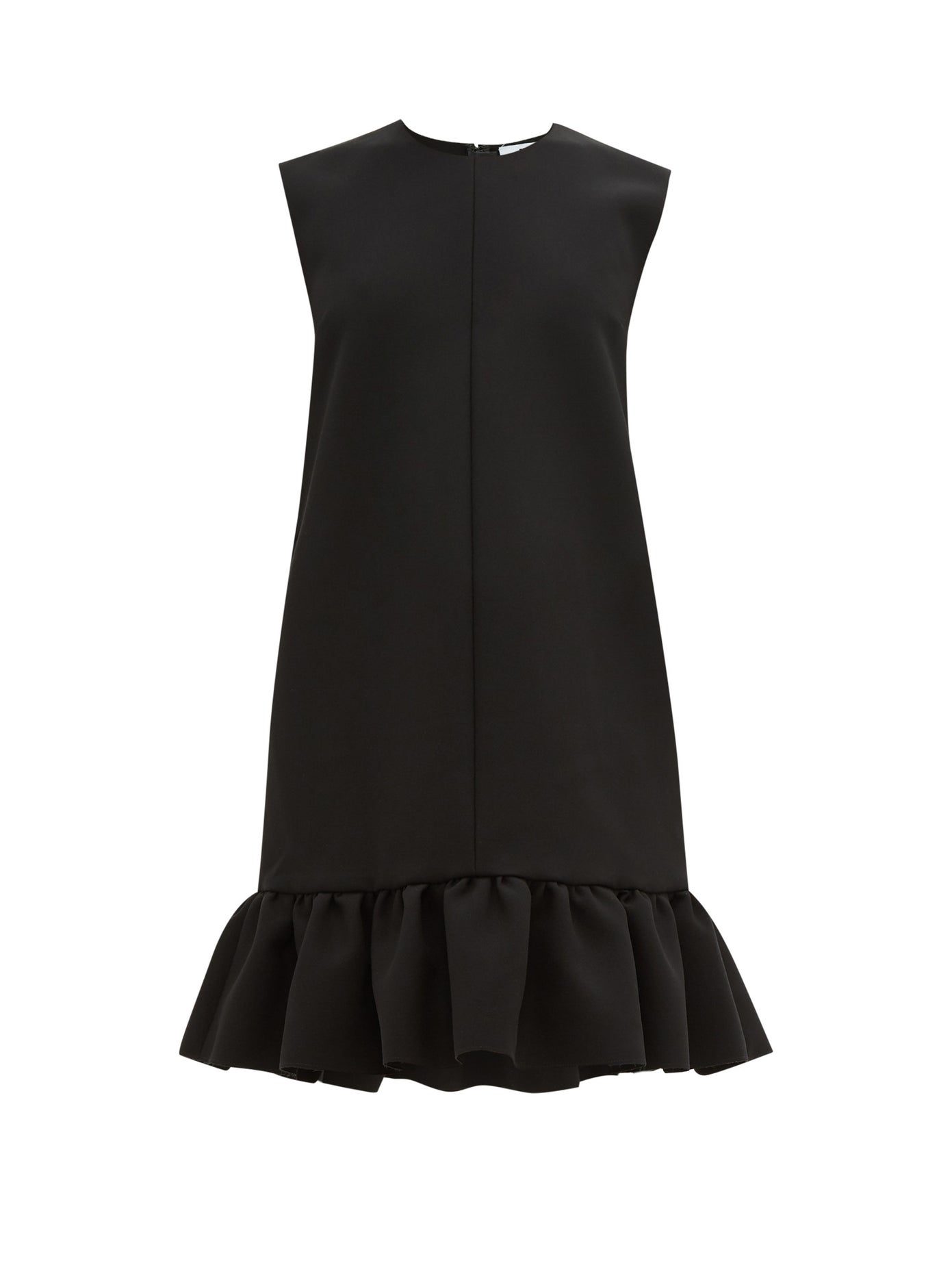 Msgm - Ruffled Cady Mini Dress - Black | ABOUT ICONS