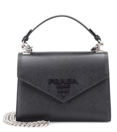 prada - monochrome leather shoulder bag