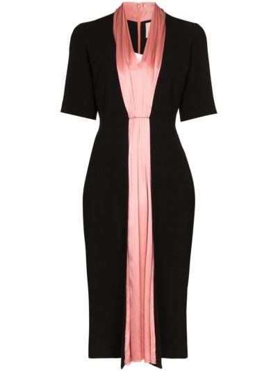 roksanda - two tone fitted midi dress