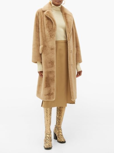 stand studio - theresa faux-fur coat - look