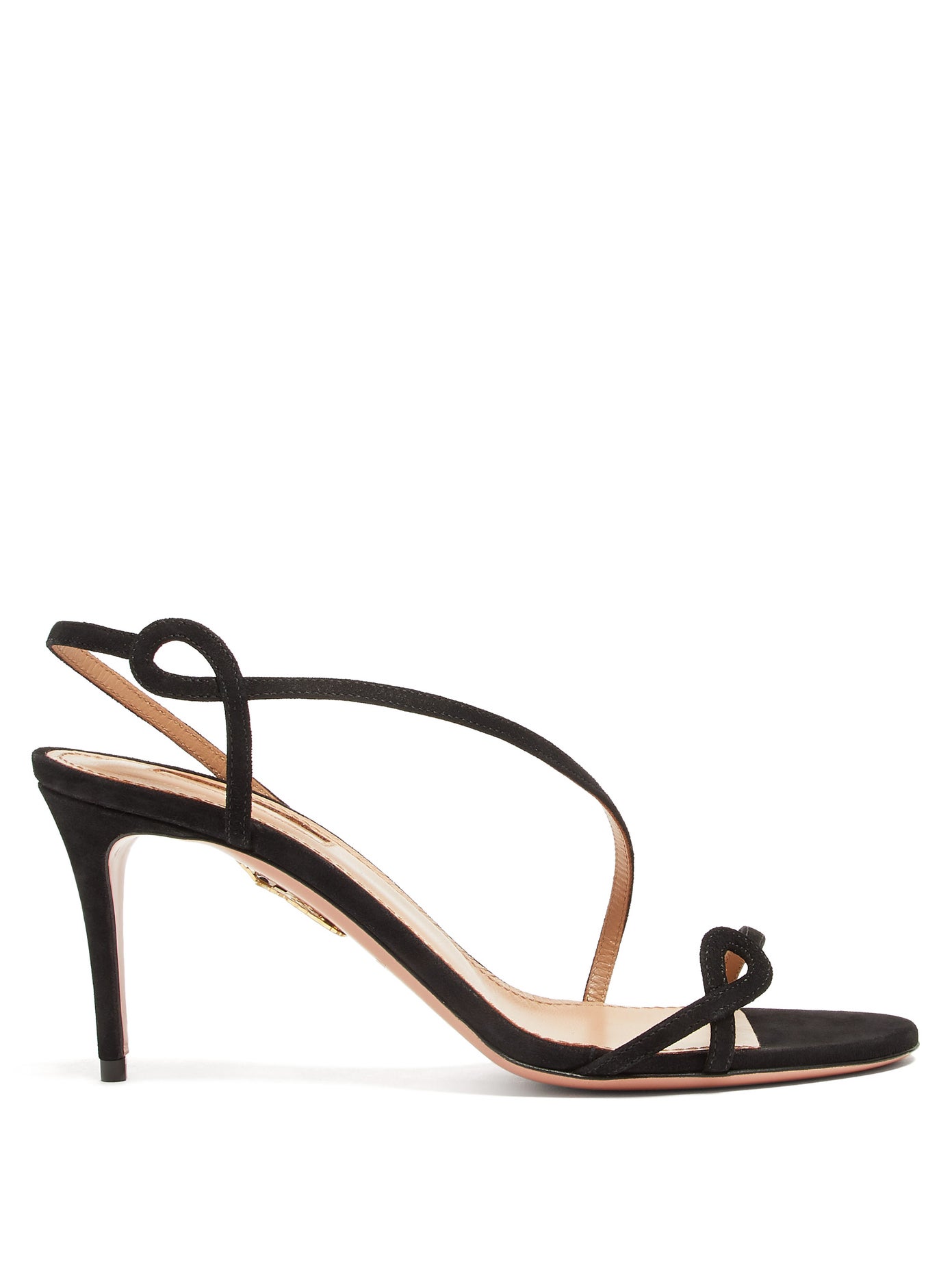 Aquazzura - Serpentine 75 Suede Sandals | ABOUT ICONS