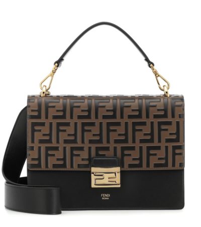 fendi - kan u medium leather shoulder bag