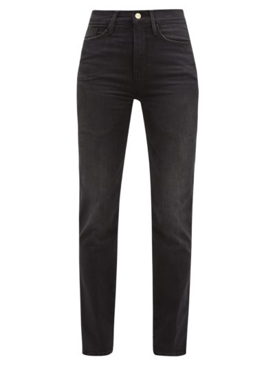 frame - le sylvie straight-leg cropped jeans