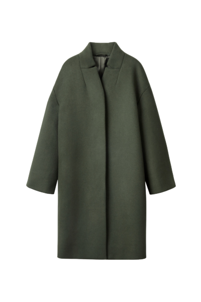 COS - Wool Coat With Stand Colla