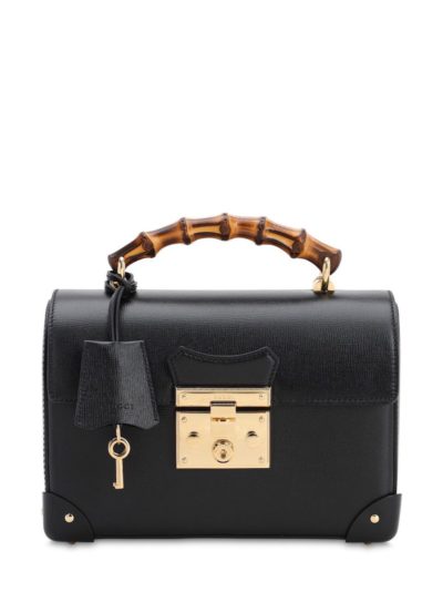 Gucci - Padlock Leather Top Handle Bamboo Bag