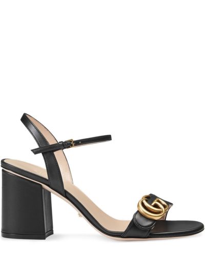 gucci - logo-embellished leather sandal