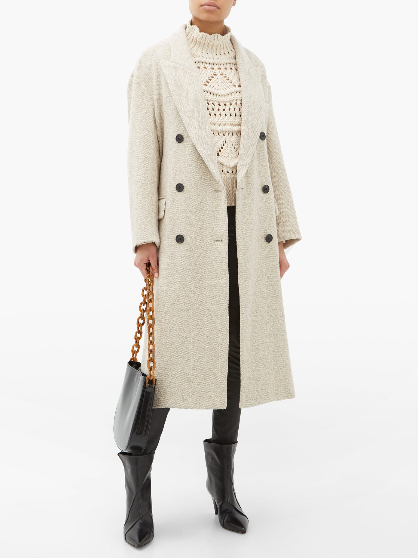 Isabel Marant Étoile - Ojima Wool-Blend Herringbone-Tweed Coat | ABOUT ...