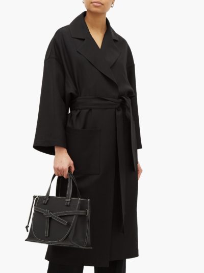 loewe - oversized belted wool coat - look