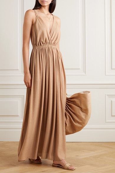Matteau - Gathered Crepon Maxi Dress ...