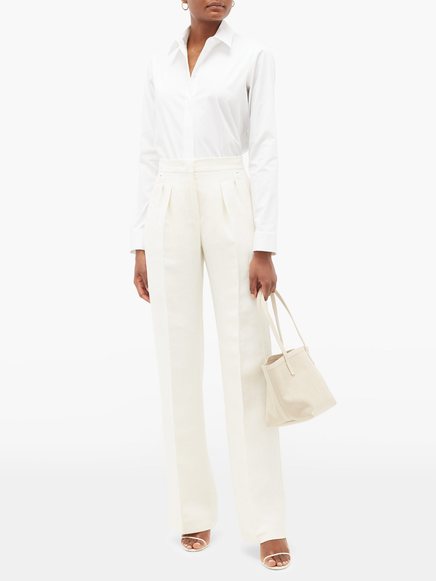 Max Mara - Nembo Trousers - White | ABOUT ICONS