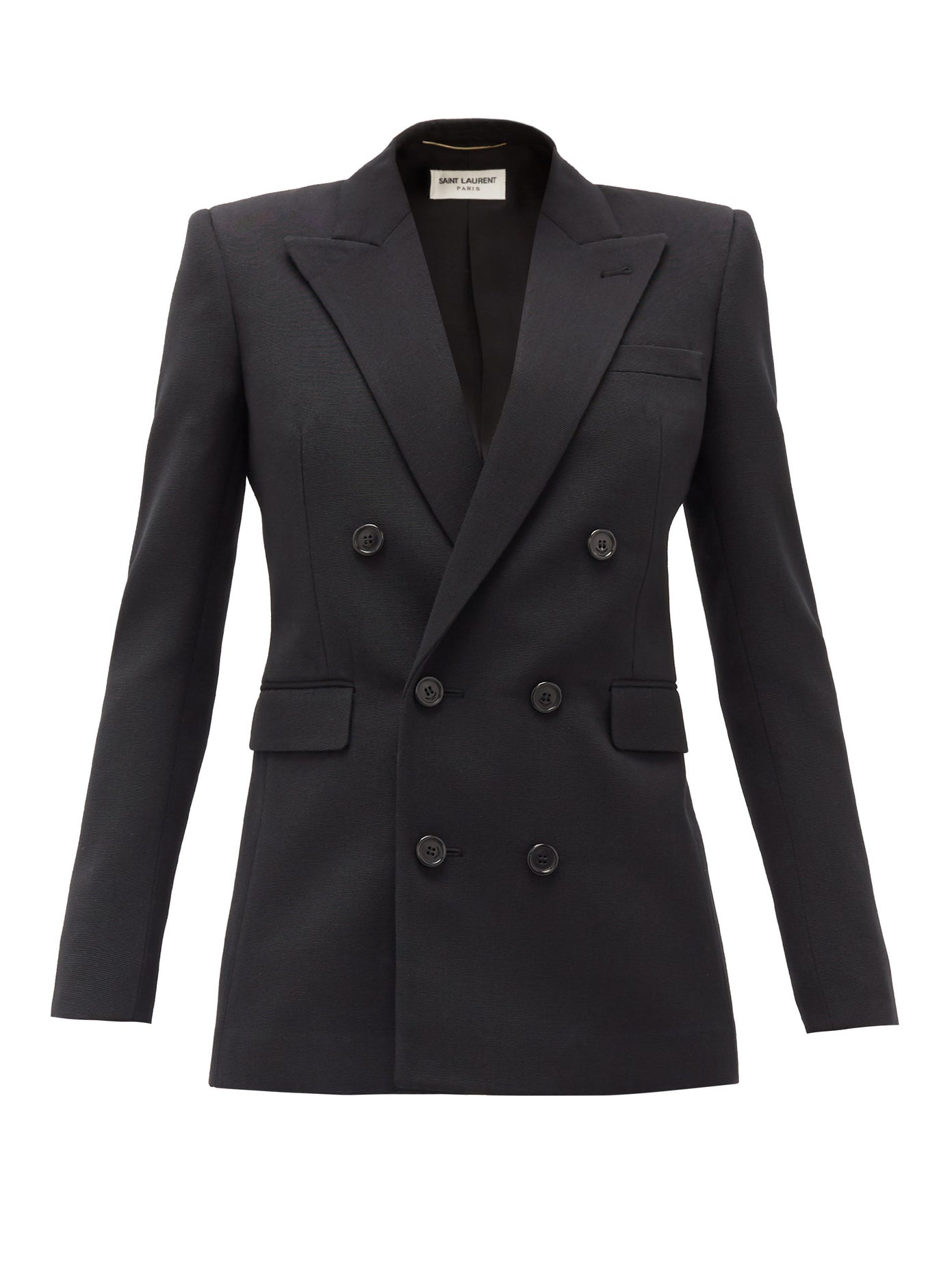 Saint Laurent - Double-Breasted Wool-Faille Blazer | ABOUT ICONS