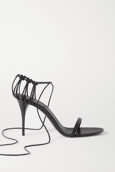 Saint Laurent - Lexi Lace-Up Leather Sandals | ABOUT ICONS