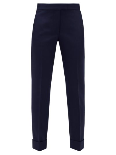 stella mccartney - high-rise wool-blend trousers