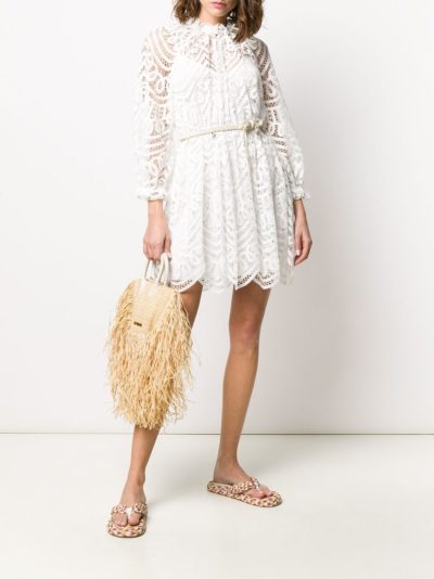 zimmermann - lace mini dress - ivory - look