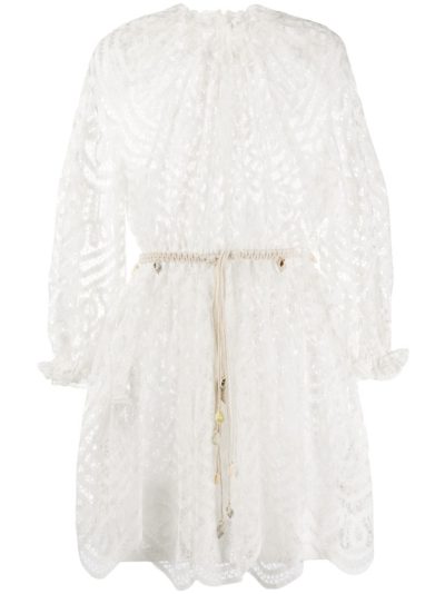 zimmermann - lace mini dress - ivory