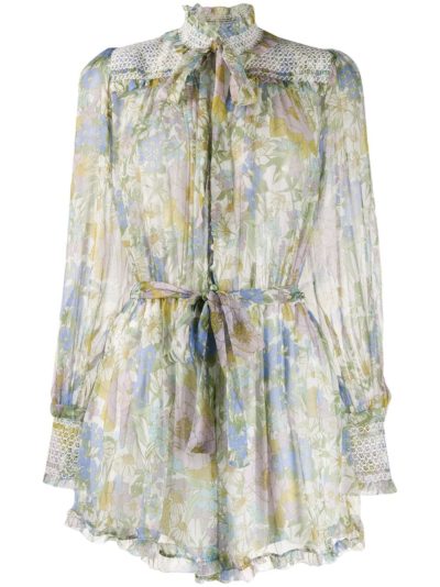 zimmermann - super eight silk playsuit