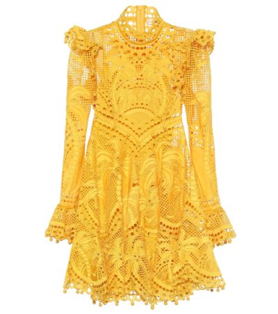 zimmermann - brightside palm silk minidress