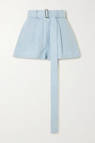 bondi born - belted linen shorts