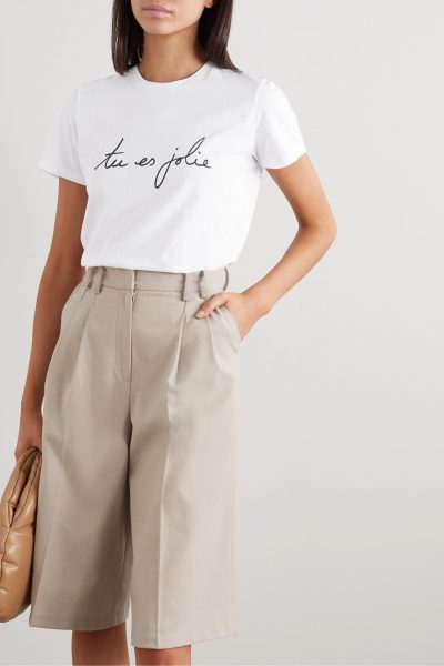carine roitfeld parfums - international women’s day printed cotton-jersey t-shirt - look