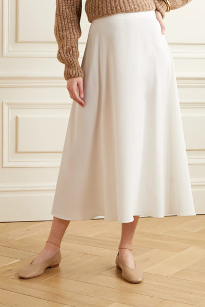 co - satin midi skirt - look