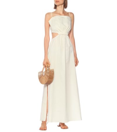 johanna ortiz - white sand stretch-cotton maxi dress - look