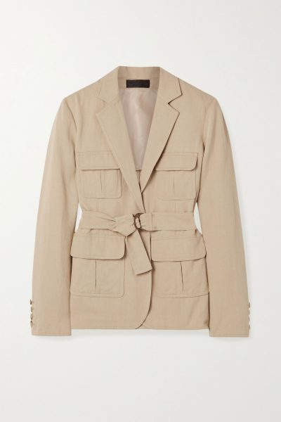 nili lotan - hunt belted twill jacket